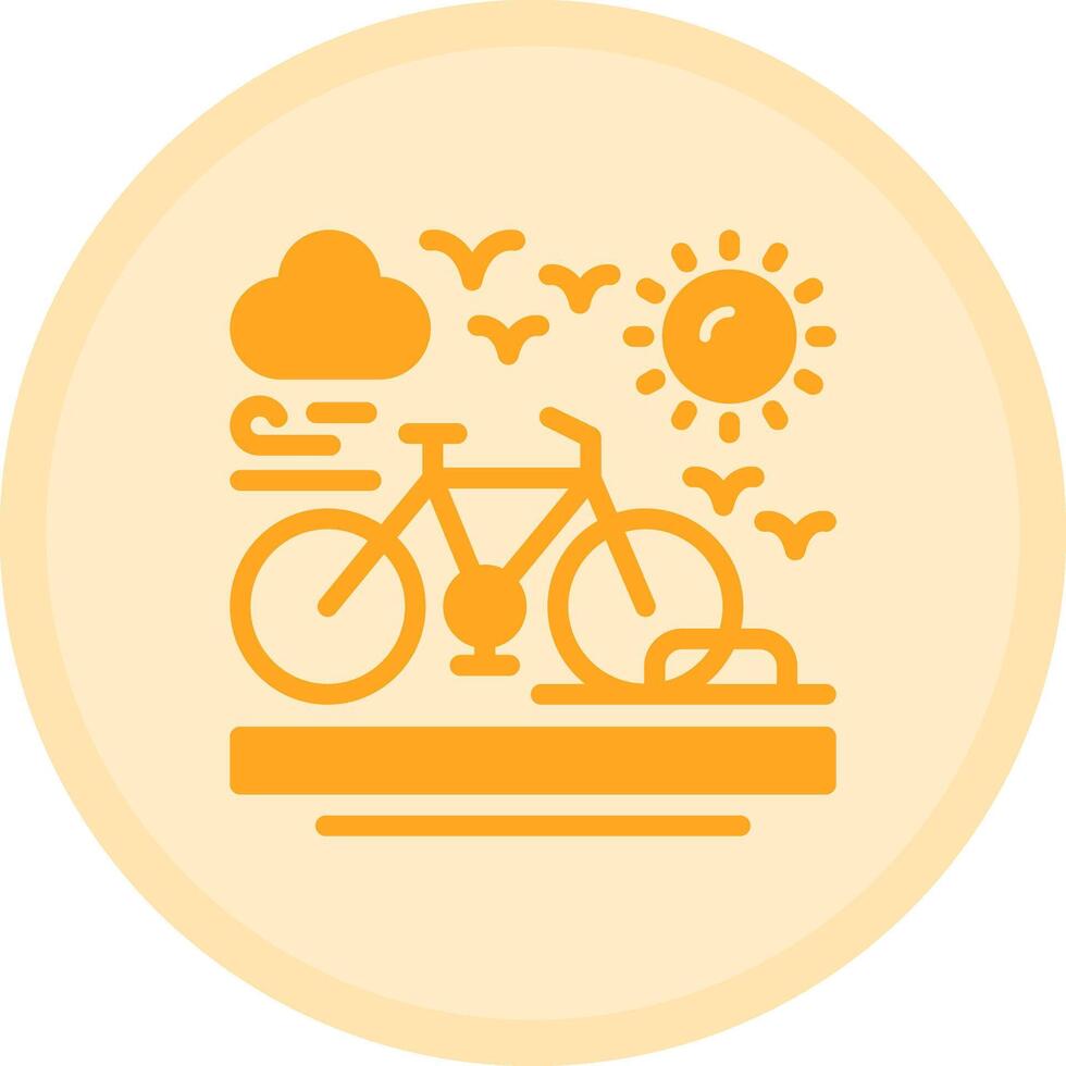 Bicycle rack Multicolor Circle Icon vector