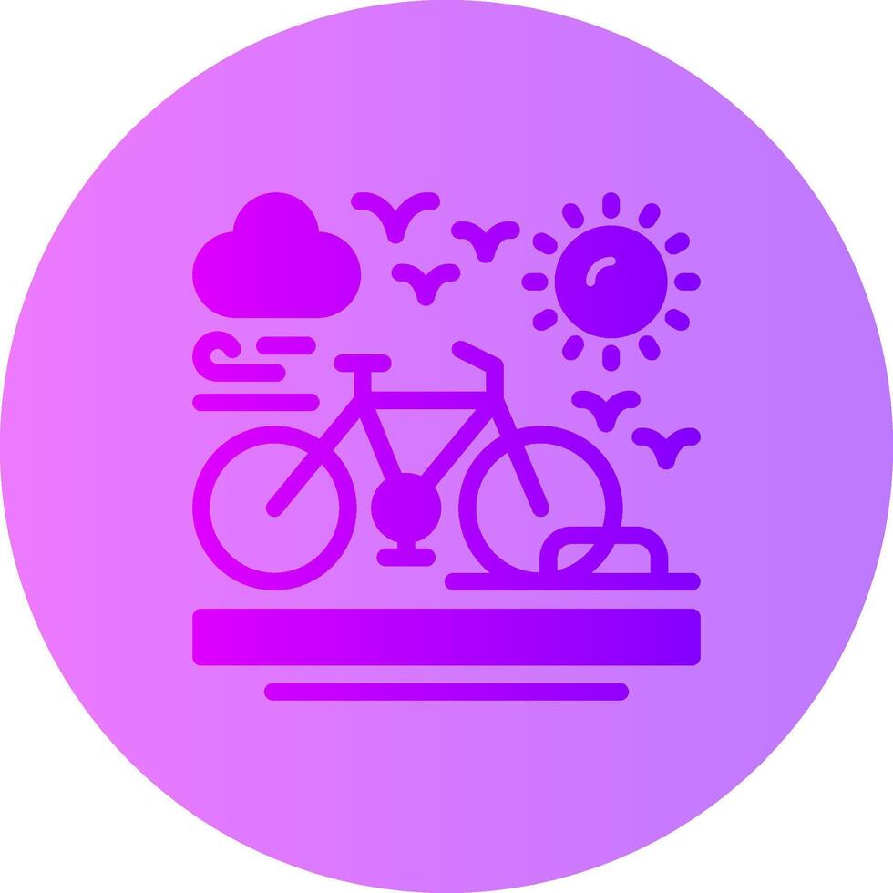 Bicycle rack Gradient Circle Icon vector