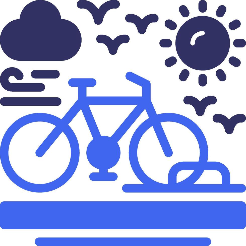 Bicycle rack Solid Two Color Icon vector