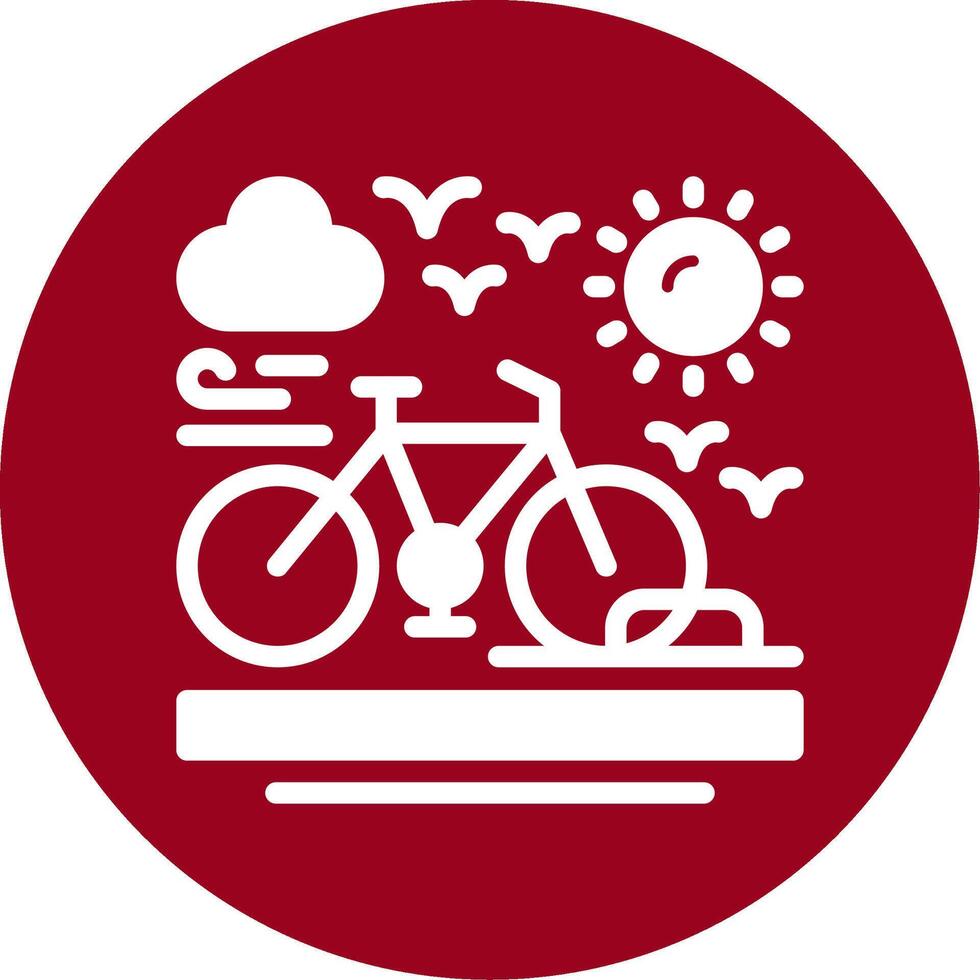 Bicycle rack Glyph Circle Icon vector