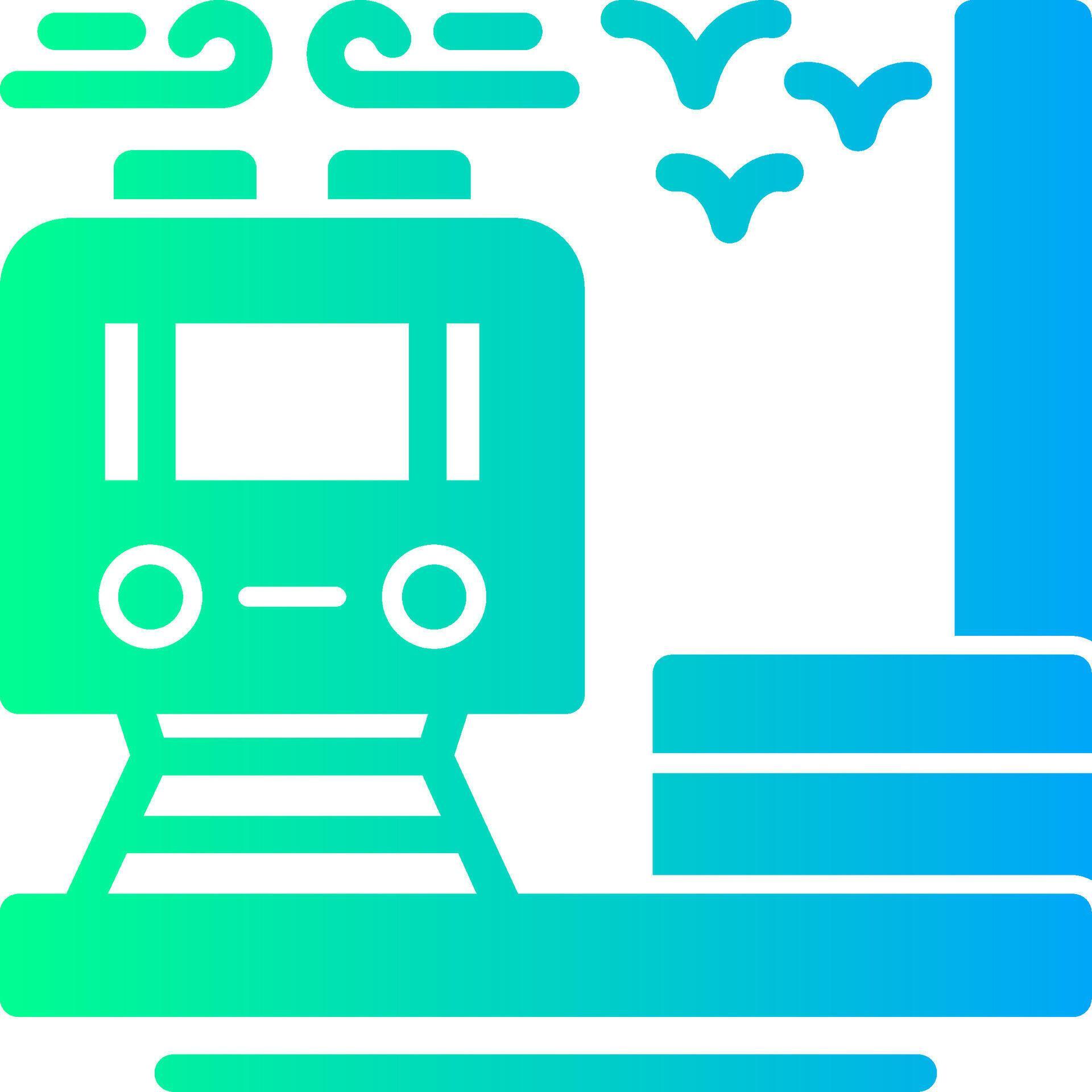 Train station Solid Multi Gradient Icon 39468036 Vector Art at Vecteezy
