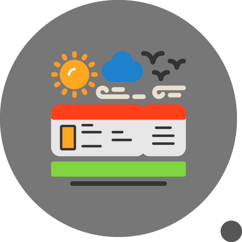Boarding pass Flat Shadow Icon vector