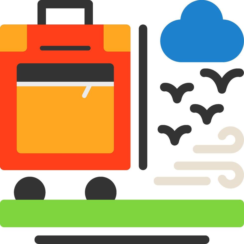 Luggage Flat Icon vector