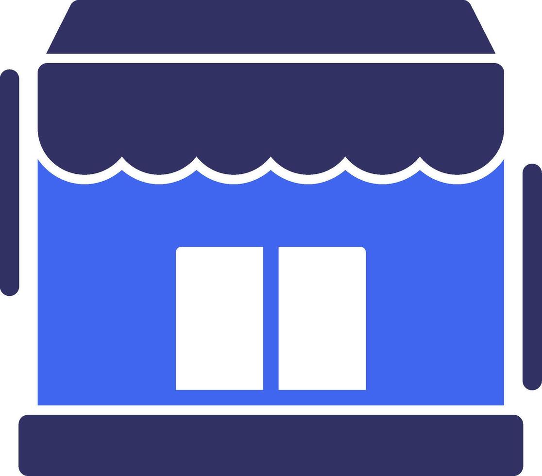 Storefront Solid Two Color Icon vector