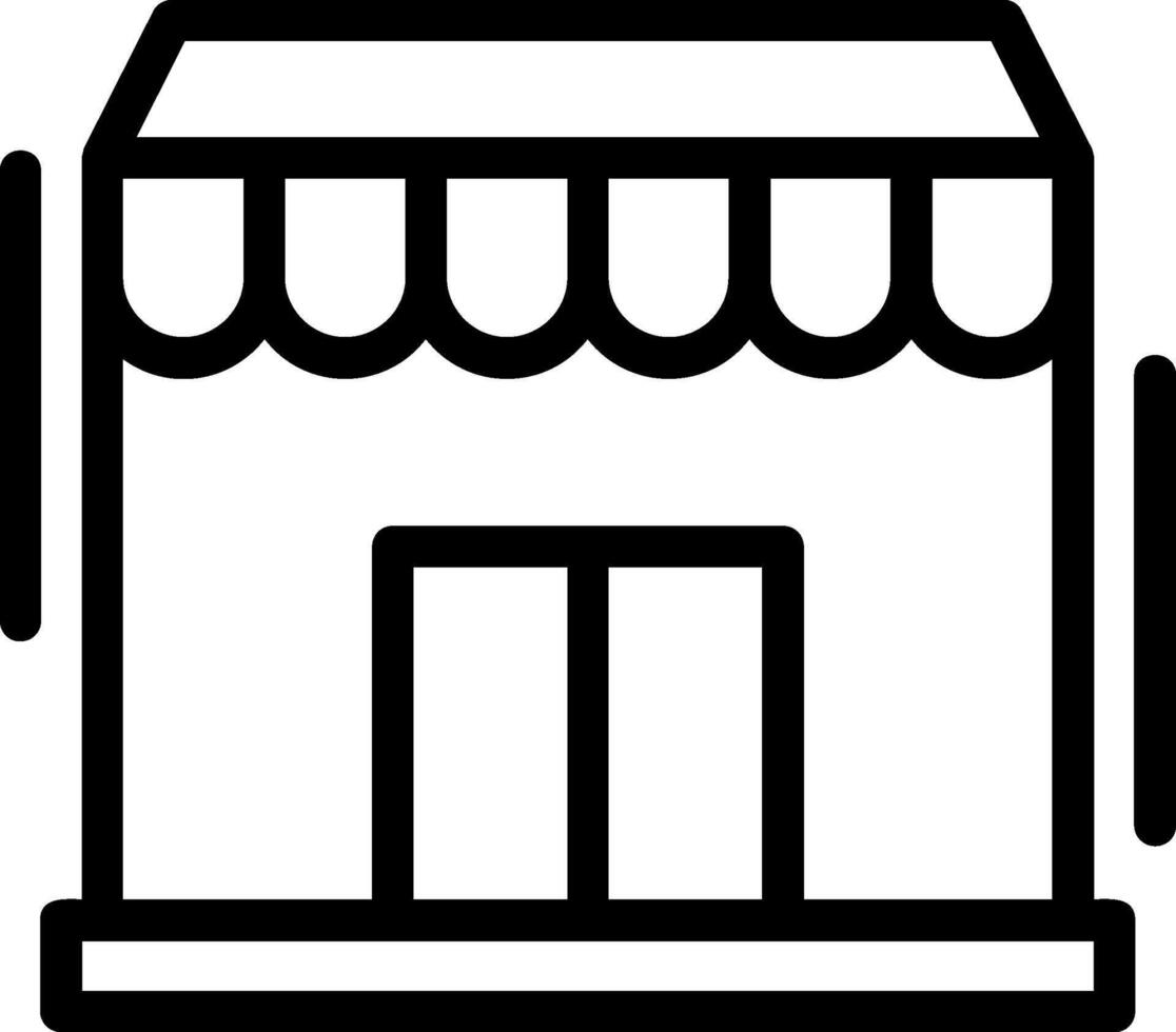 Storefront Line Icon vector