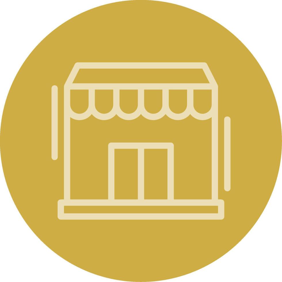Storefront Line Multi color Icon vector