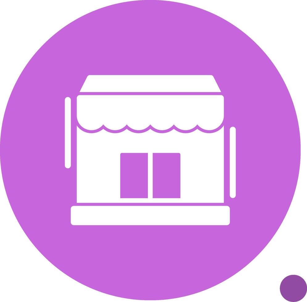 Storefront Glyph Shadow Icon vector