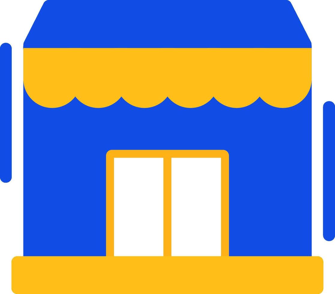 Storefront Flat Two Color Icon vector