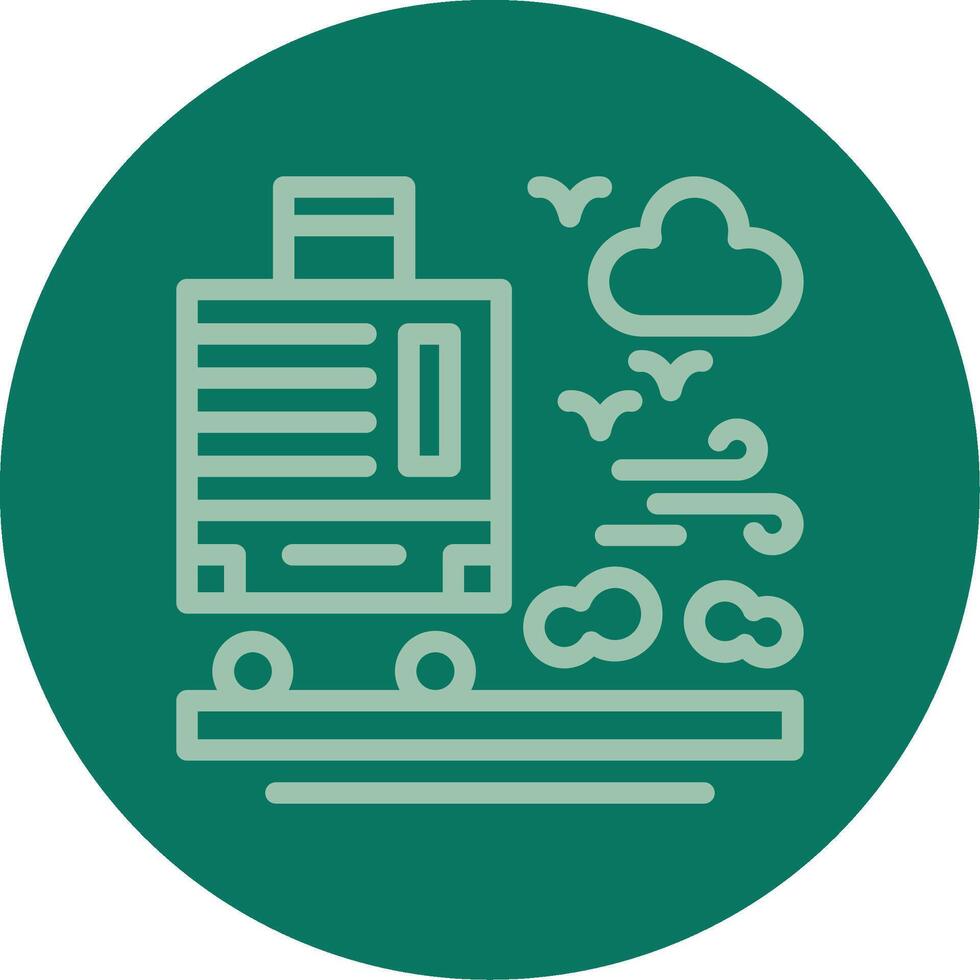Suitcase Line Multi color Icon vector