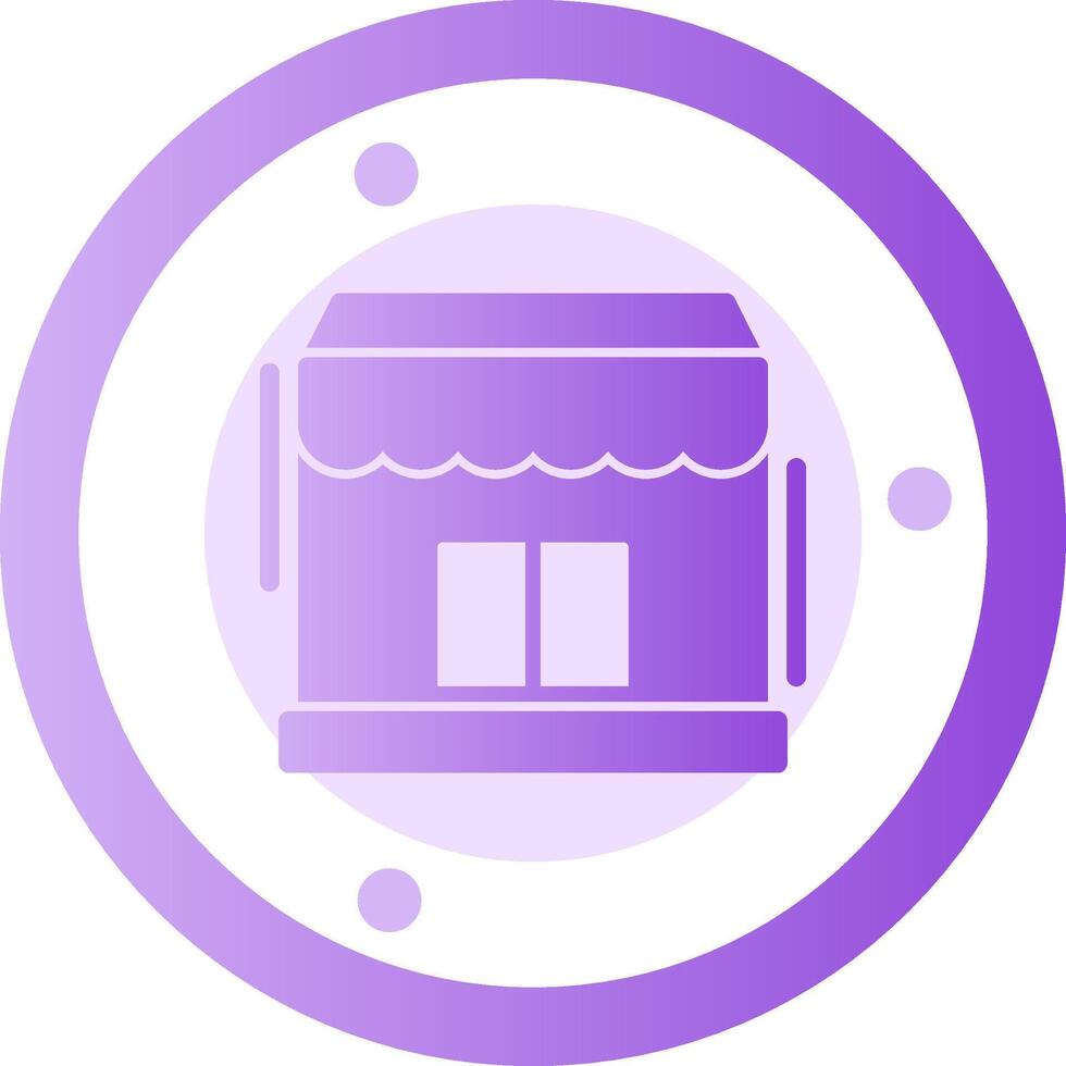 Storefront Glyph Gradient Icon vector