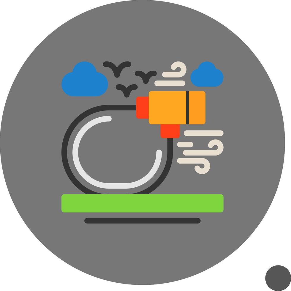 Bicycle lock Flat Shadow Icon vector