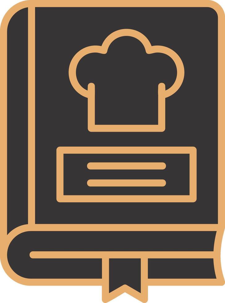 icono de vector de libro de recetas