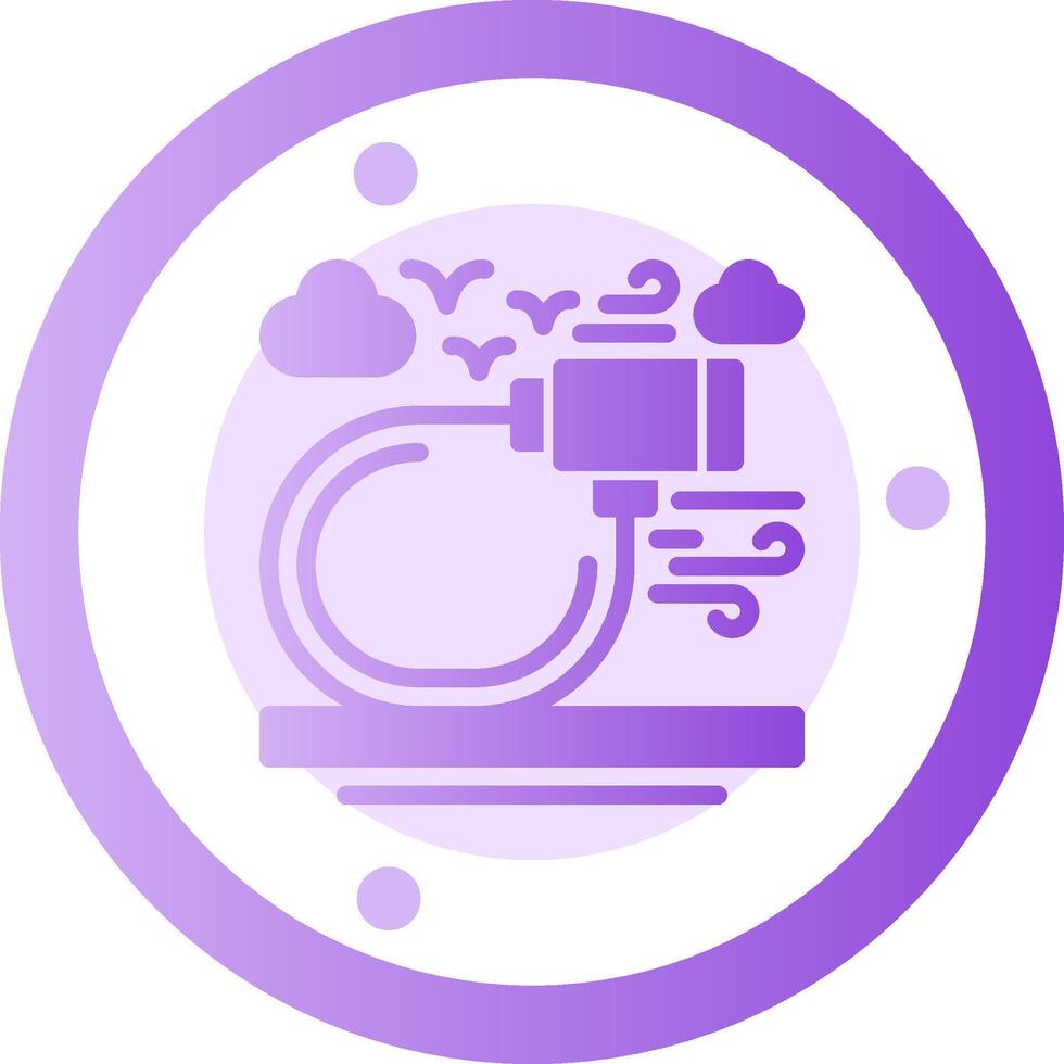 Bicycle lock Glyph Gradient Icon vector