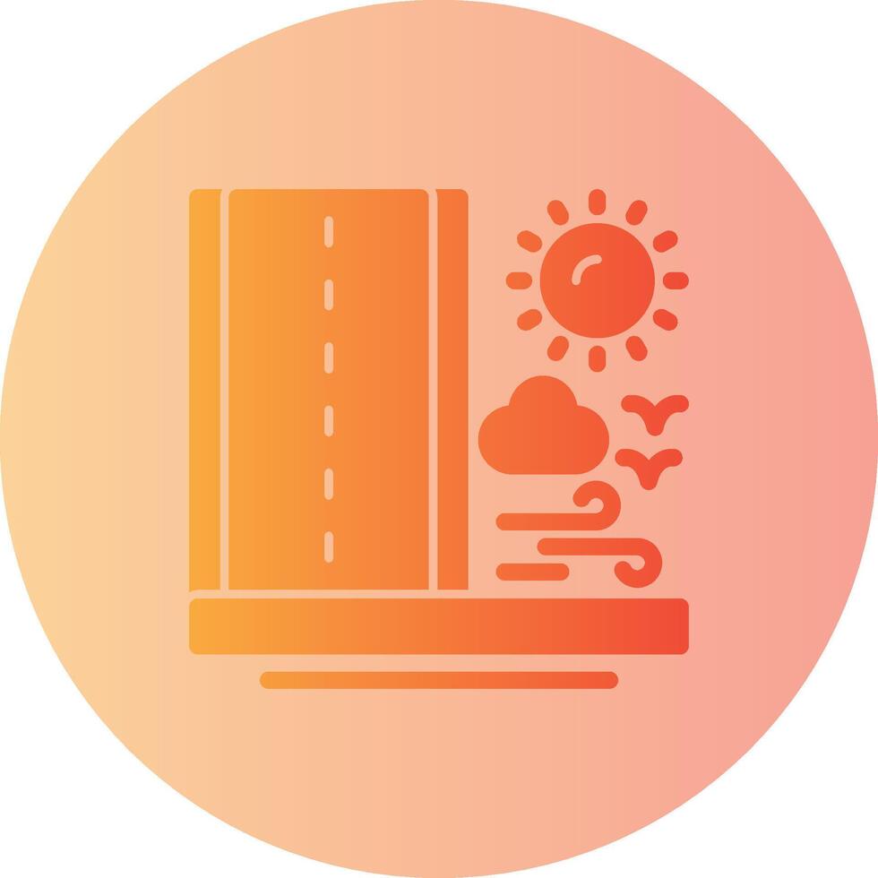 Road Gradient Circle Icon vector