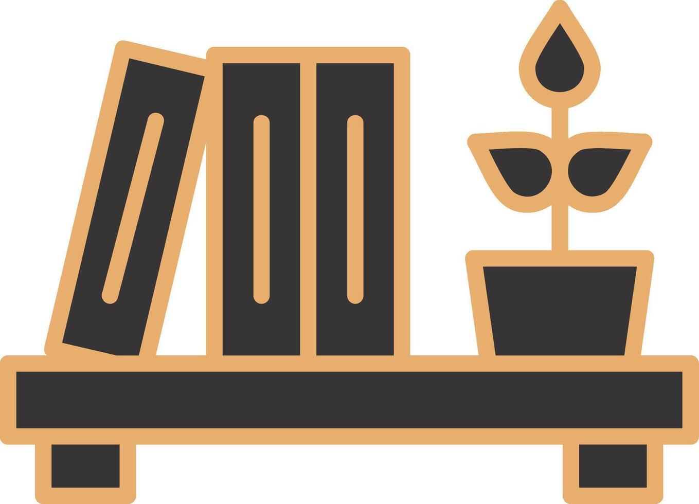 Bookshelf Vector Icon