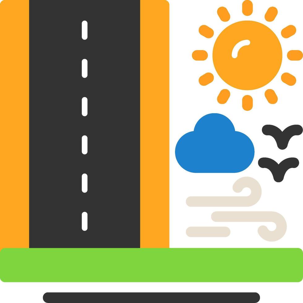 Road Flat Icon vector