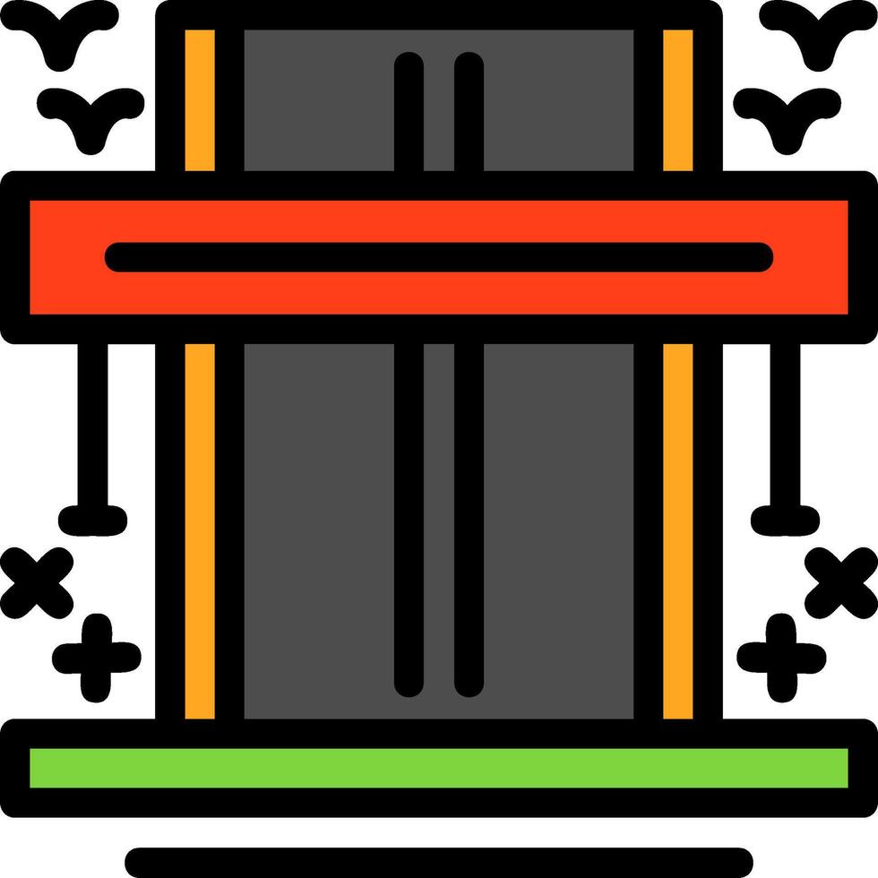 Highway Line Filled Icon vector