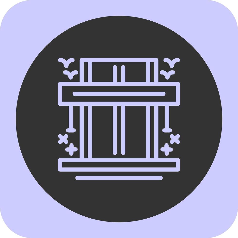 Highway Linear Round Icon vector