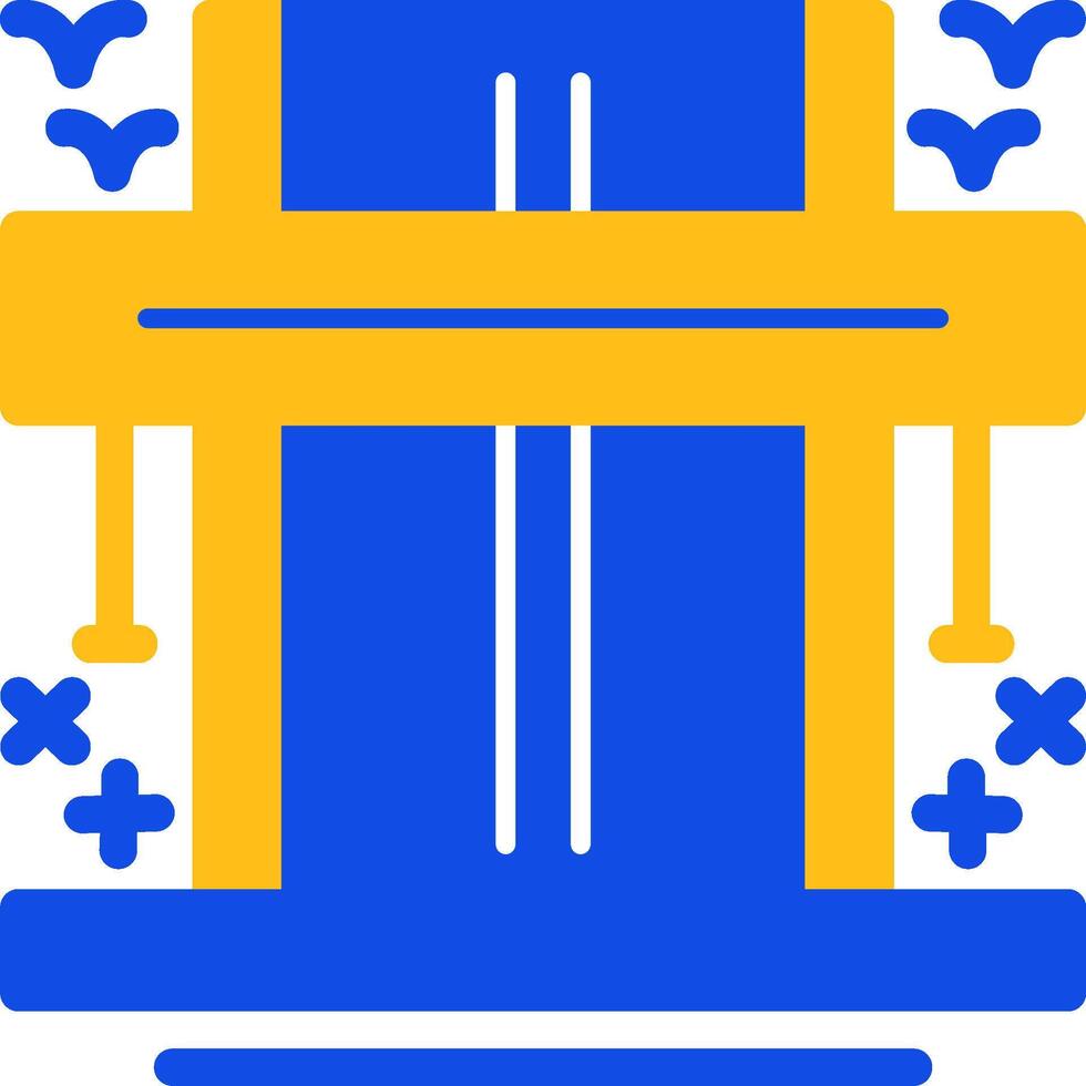 Highway Flat Two Color Icon vector