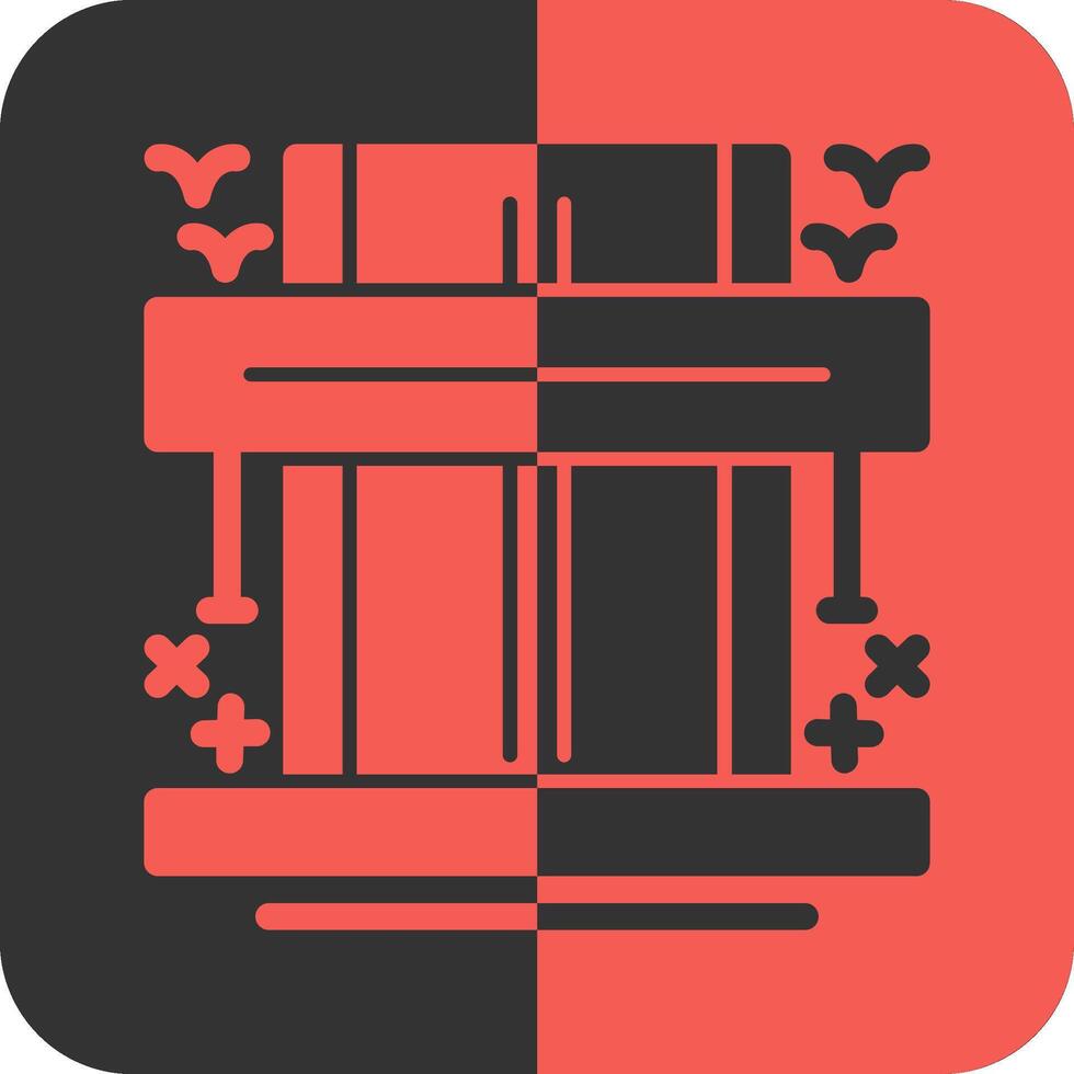 Highway Red Inverse Icon vector
