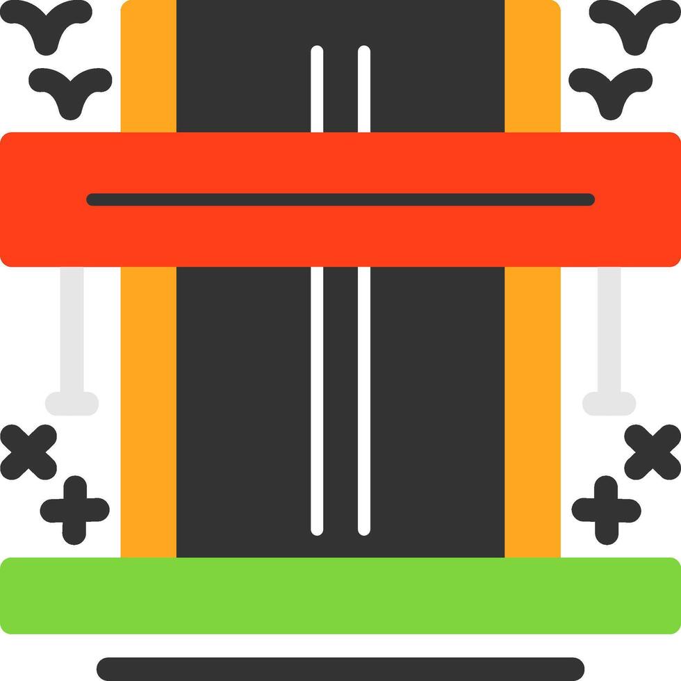 autopista plano icono vector
