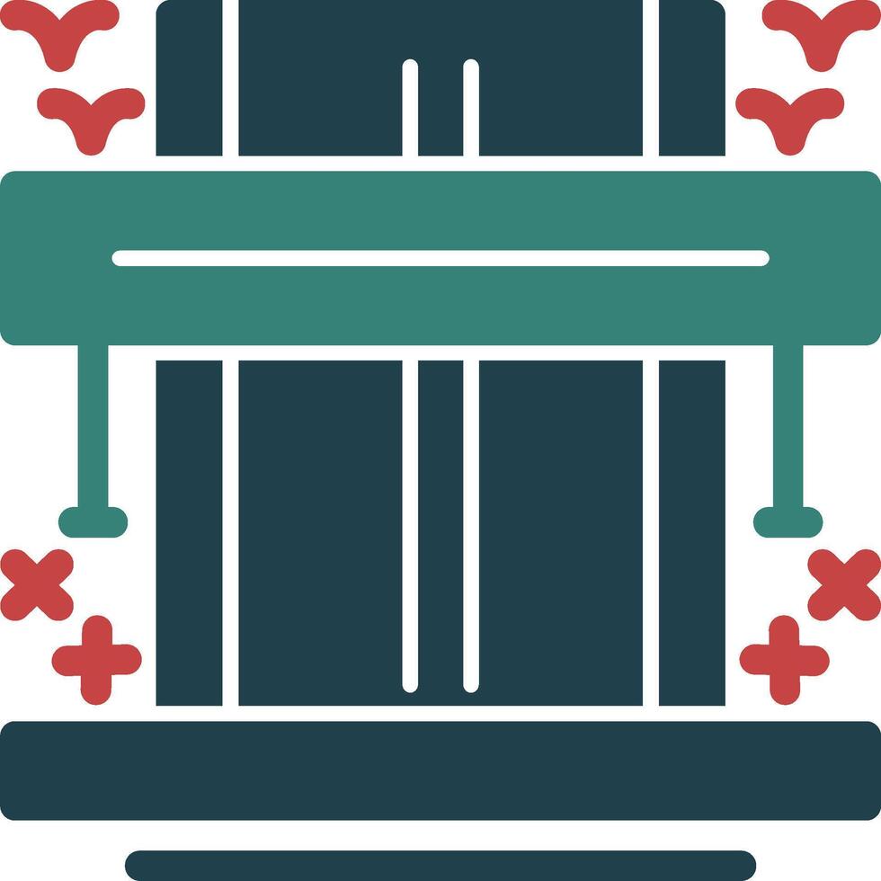 Highway Glyph Two Color Icon vector