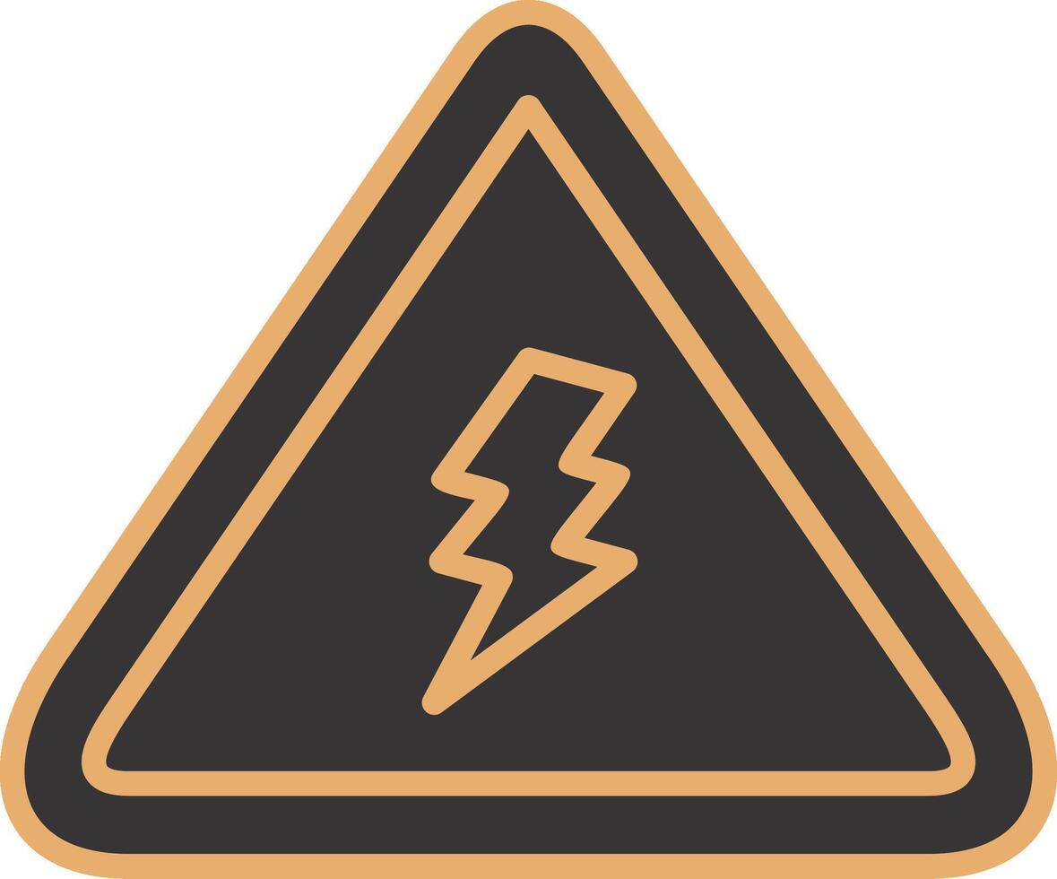 Electrical Danger Sign Vector Icon