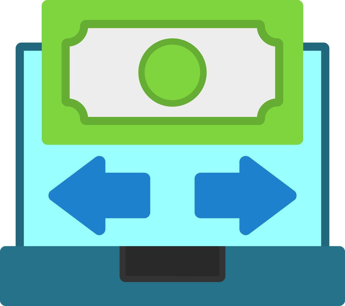 Money transfer Flat Icon vector