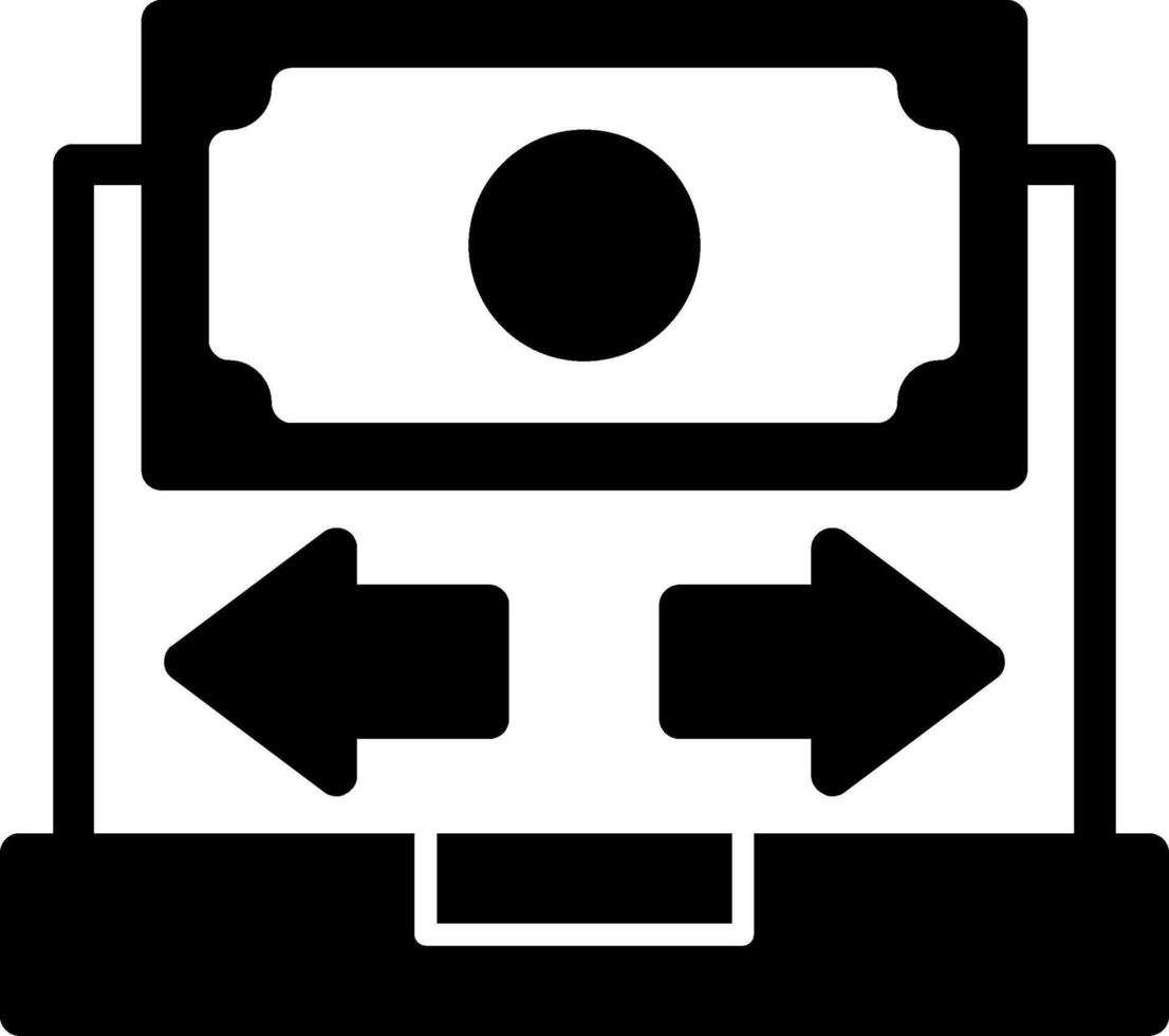 Money transfer Glyph Icon vector