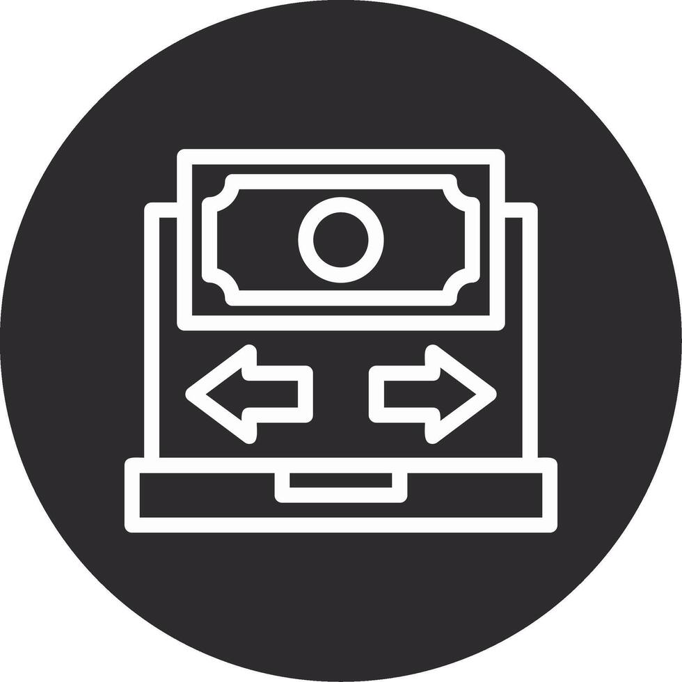 Money transfer Inverted Icon vector