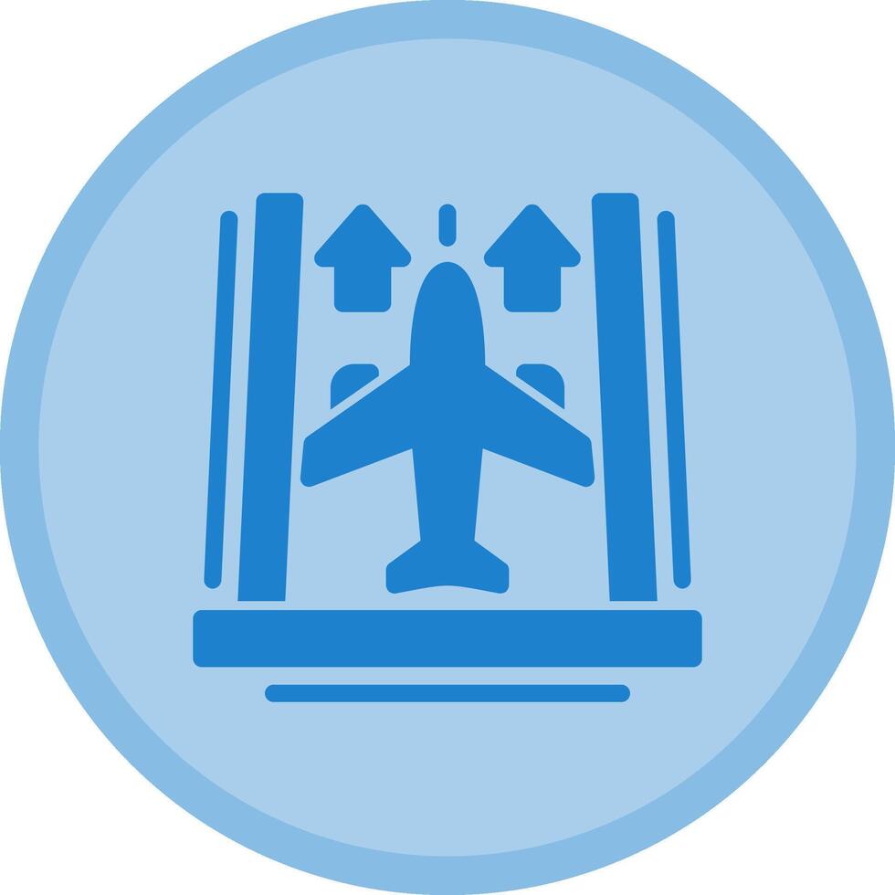 Airport runway Multicolor Circle Icon vector