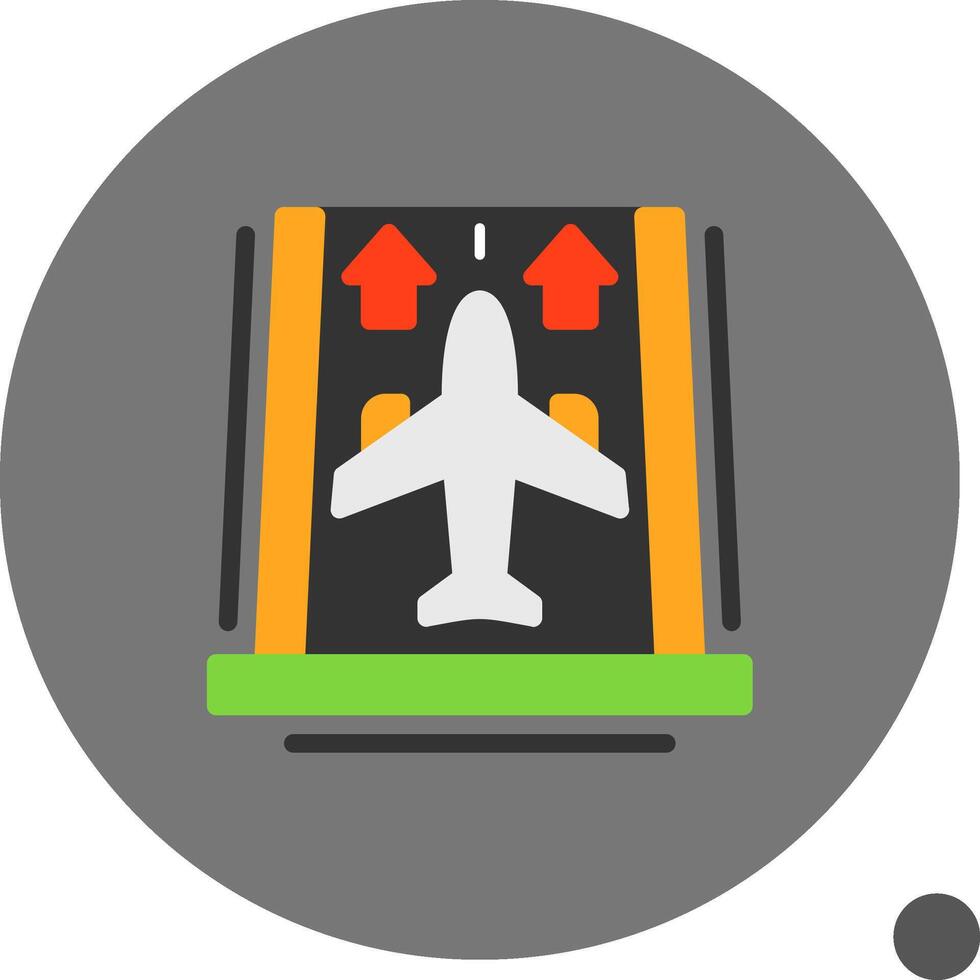 aeropuerto pista plano sombra icono vector