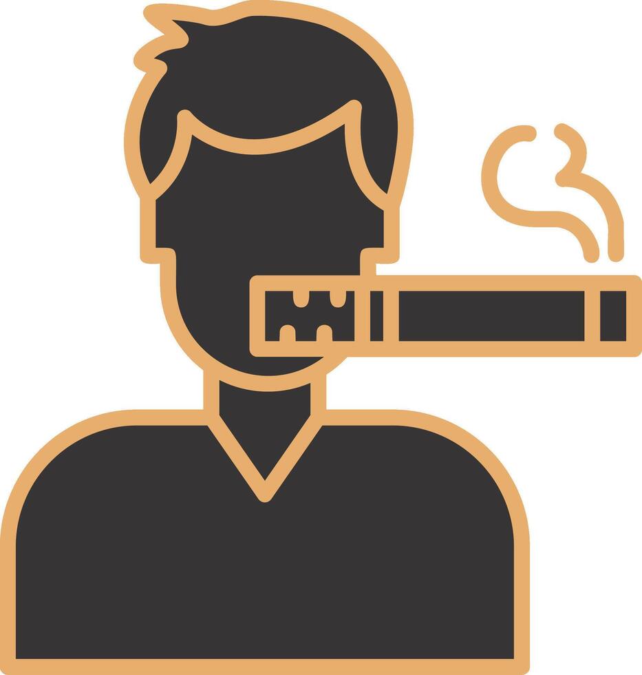 Man Smoking Vector Icon