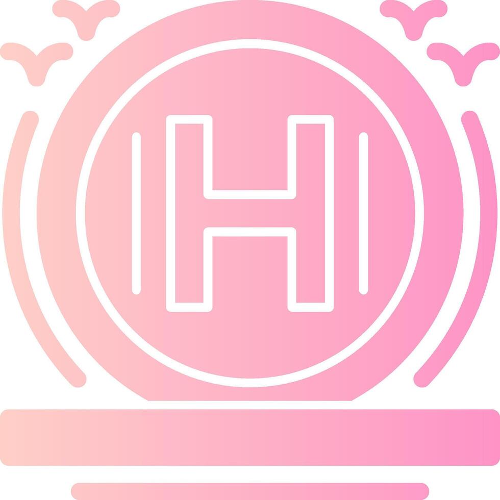 Helipad Solid Multi Gradient Icon vector