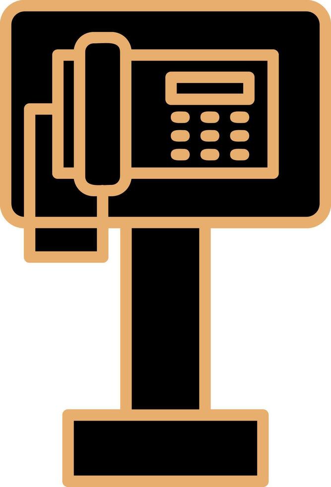 público teléfono vector icono