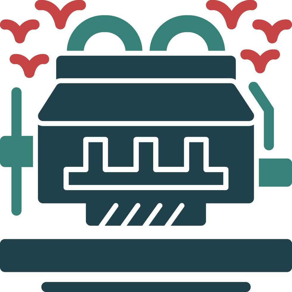 Car engine Line Circle Icon vector