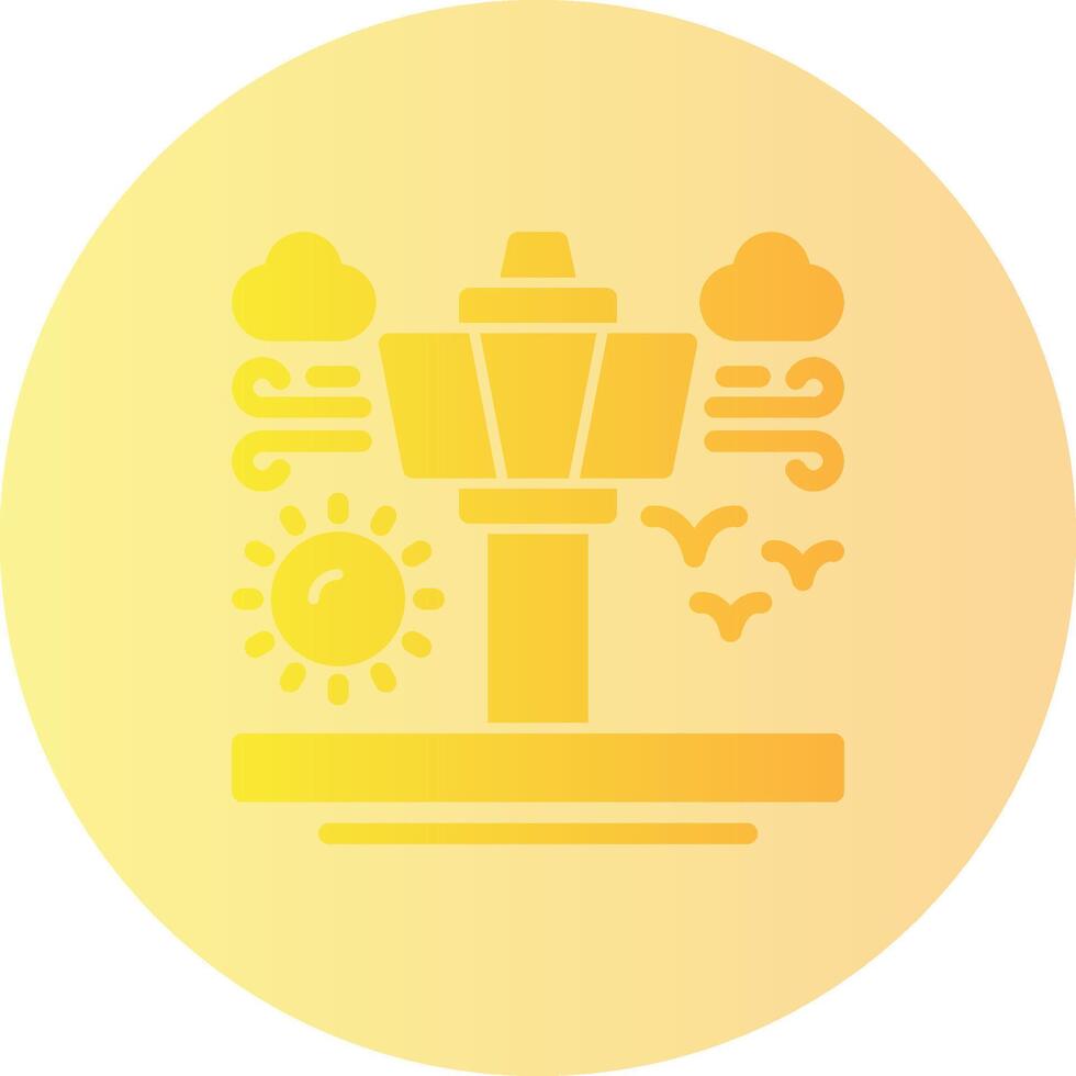 Air traffic control tower Gradient Circle Icon vector