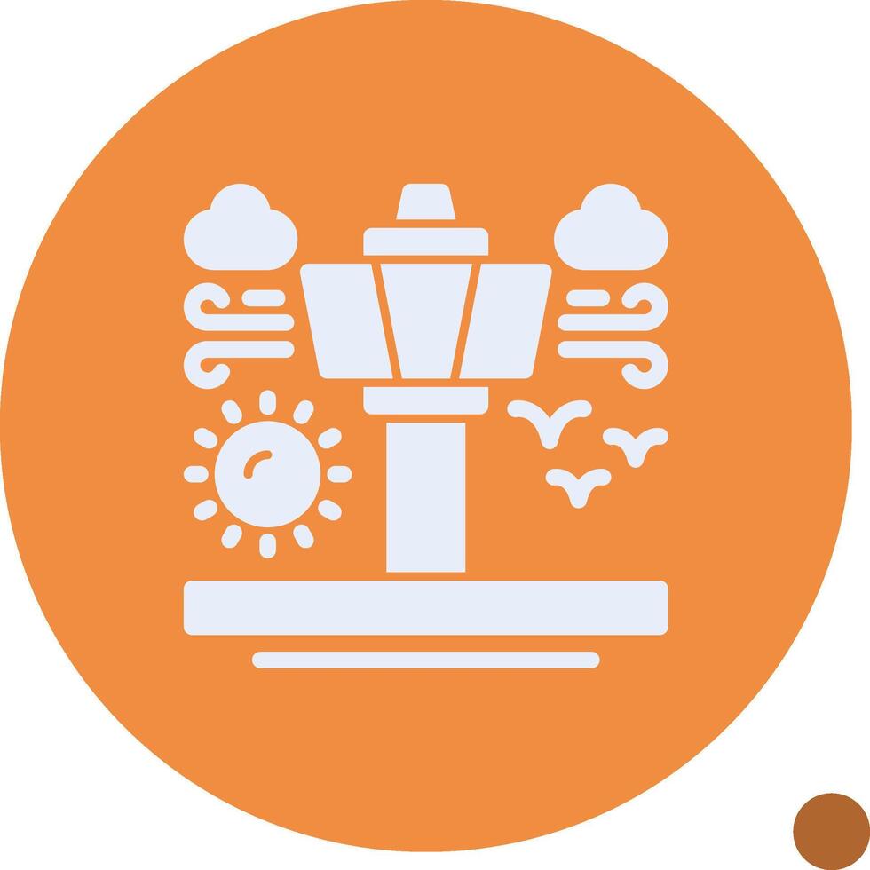 Air traffic control tower Glyph Shadow Icon vector