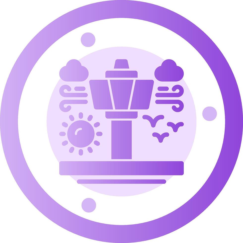 Air traffic control tower Glyph Gradient Icon vector