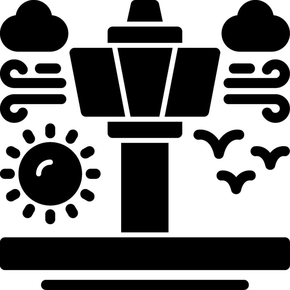 Air traffic control tower Glyph Icon vector