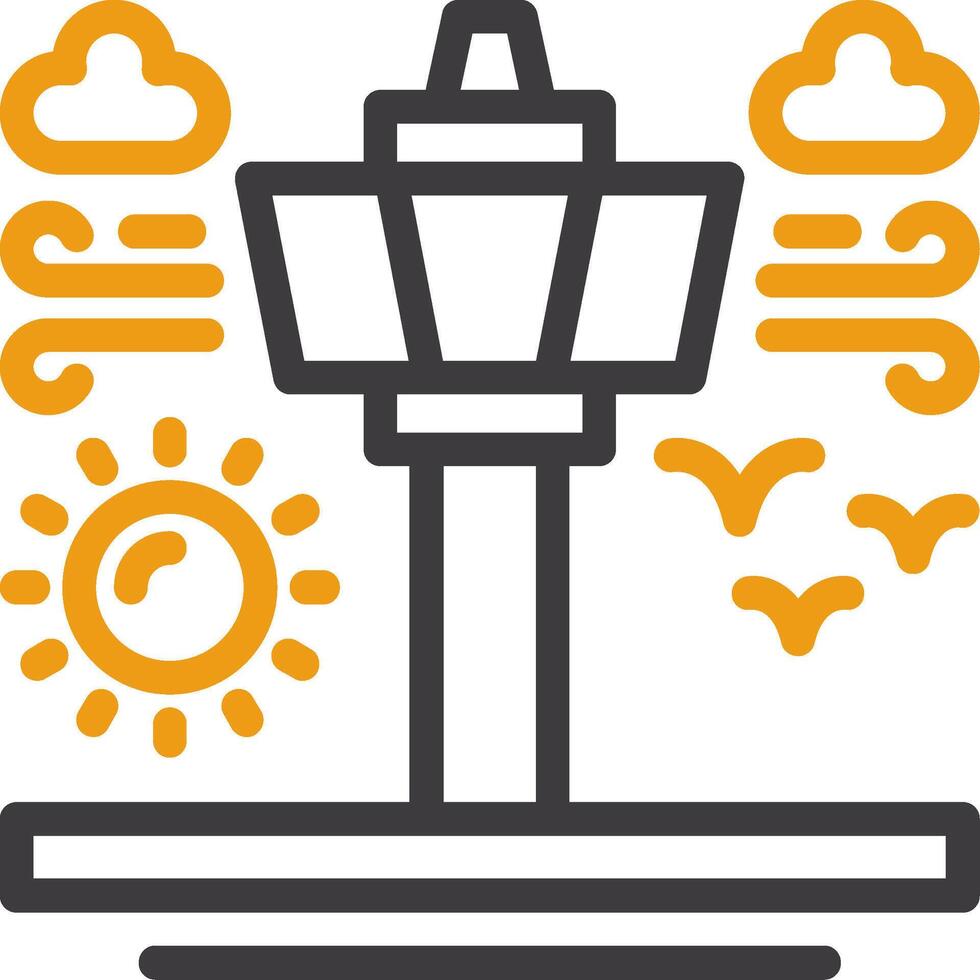 Air traffic control tower Line Circle Icon vector