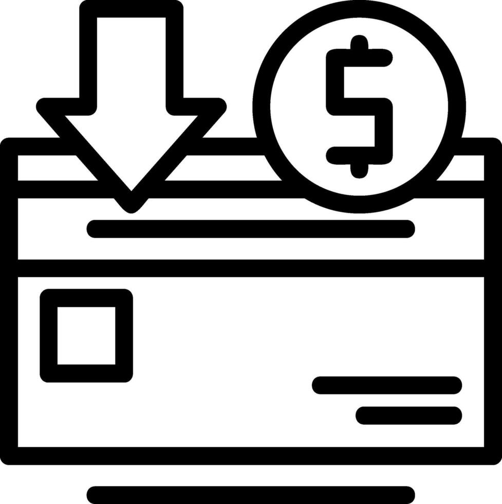 icono de línea de ahorro vector