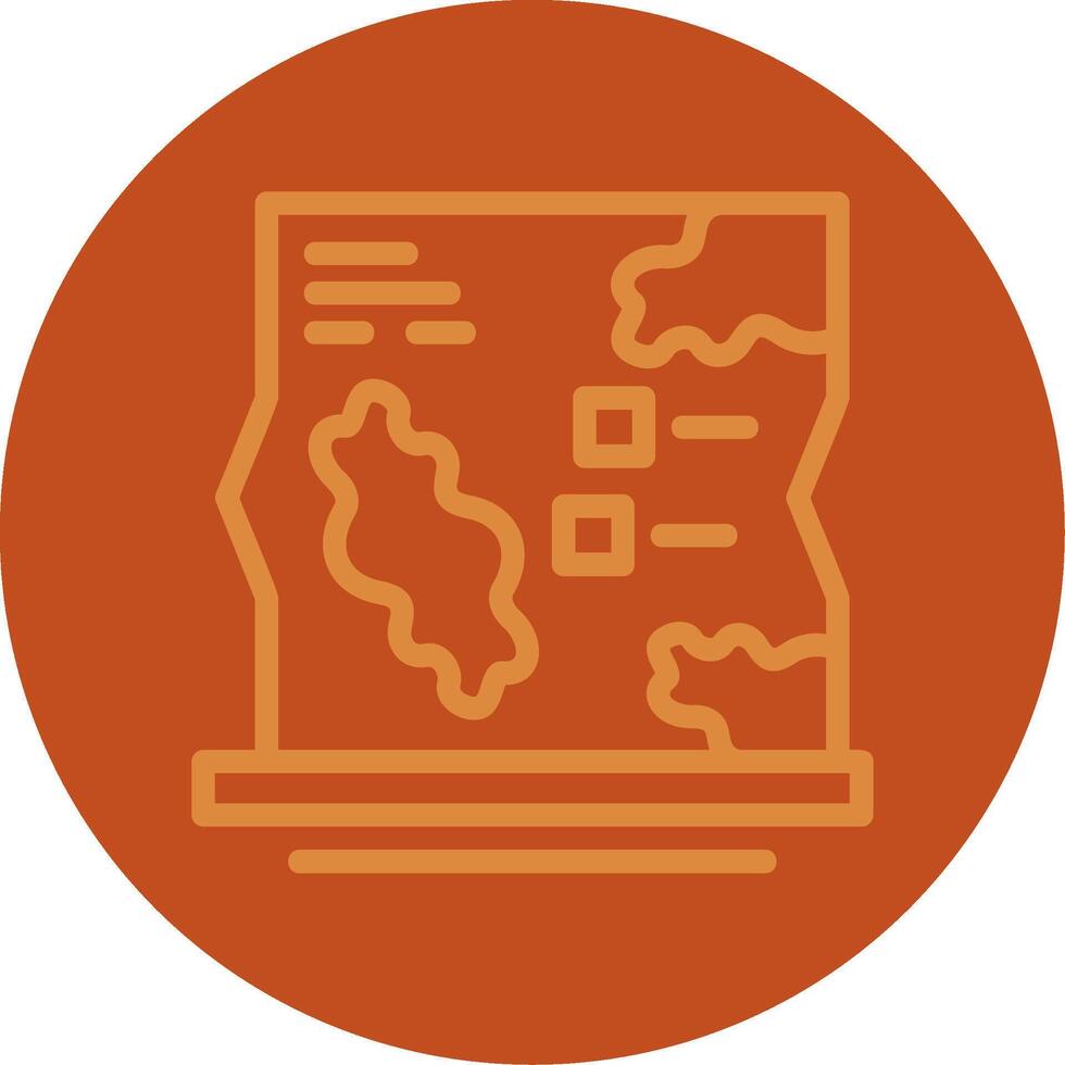 Map Line Multi color Icon vector