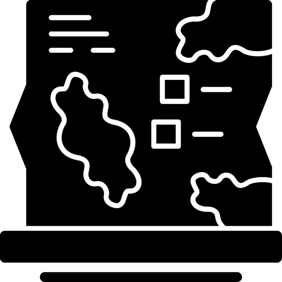 Map Glyph Icon vector