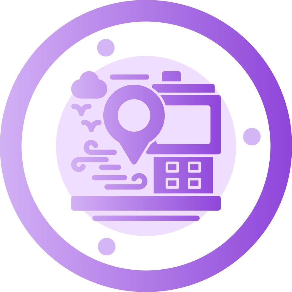 GPS device Glyph Gradient Icon vector