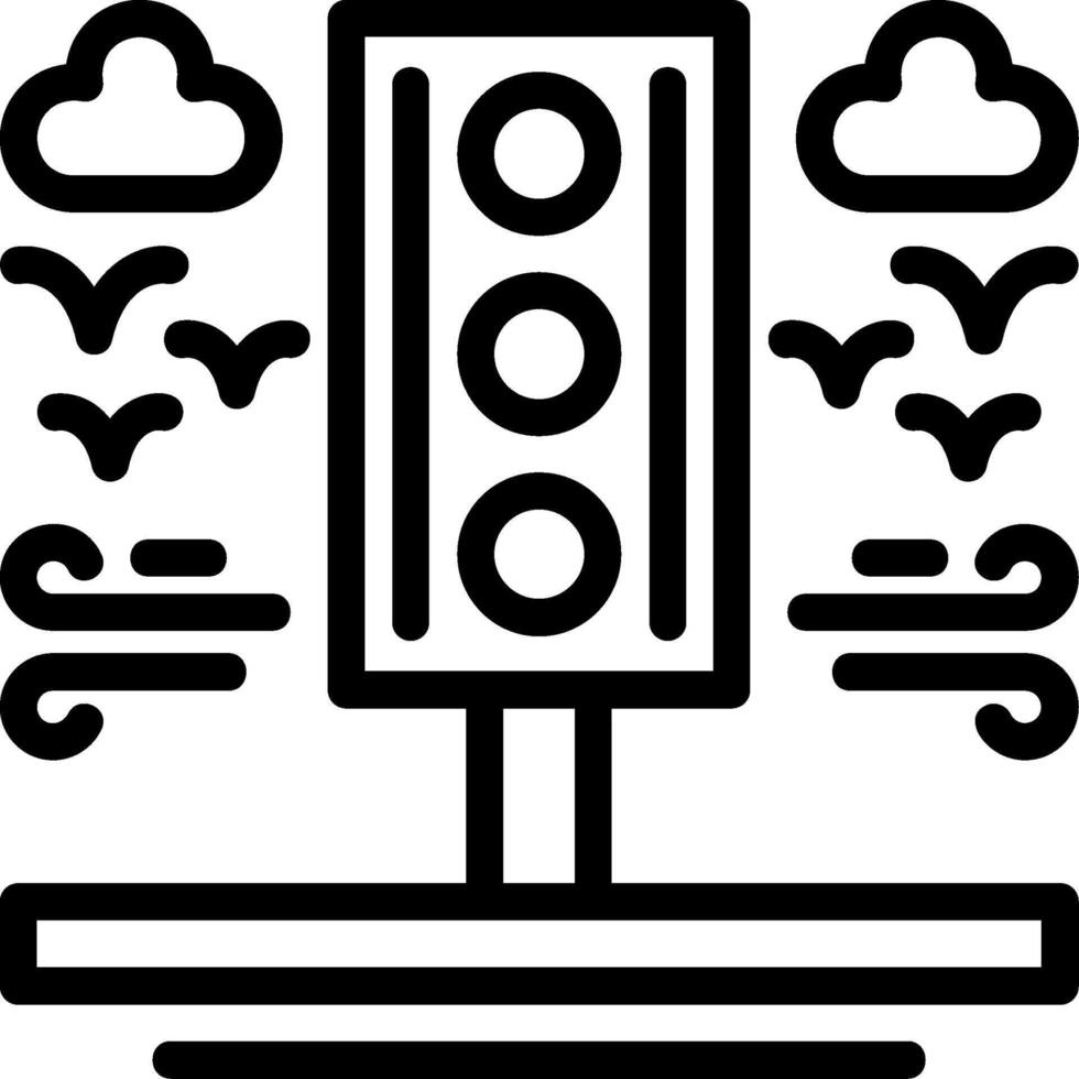 Traffic light Line Icon vector