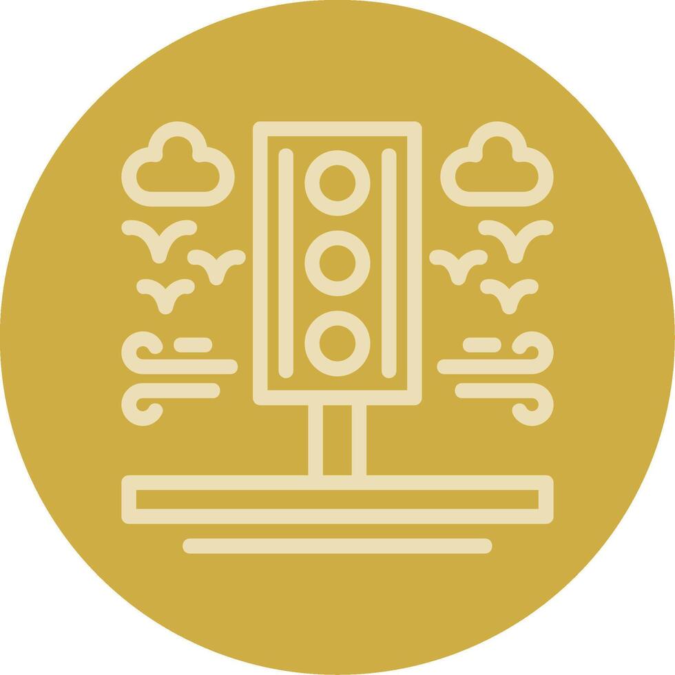 Traffic light Line Multi color Icon vector