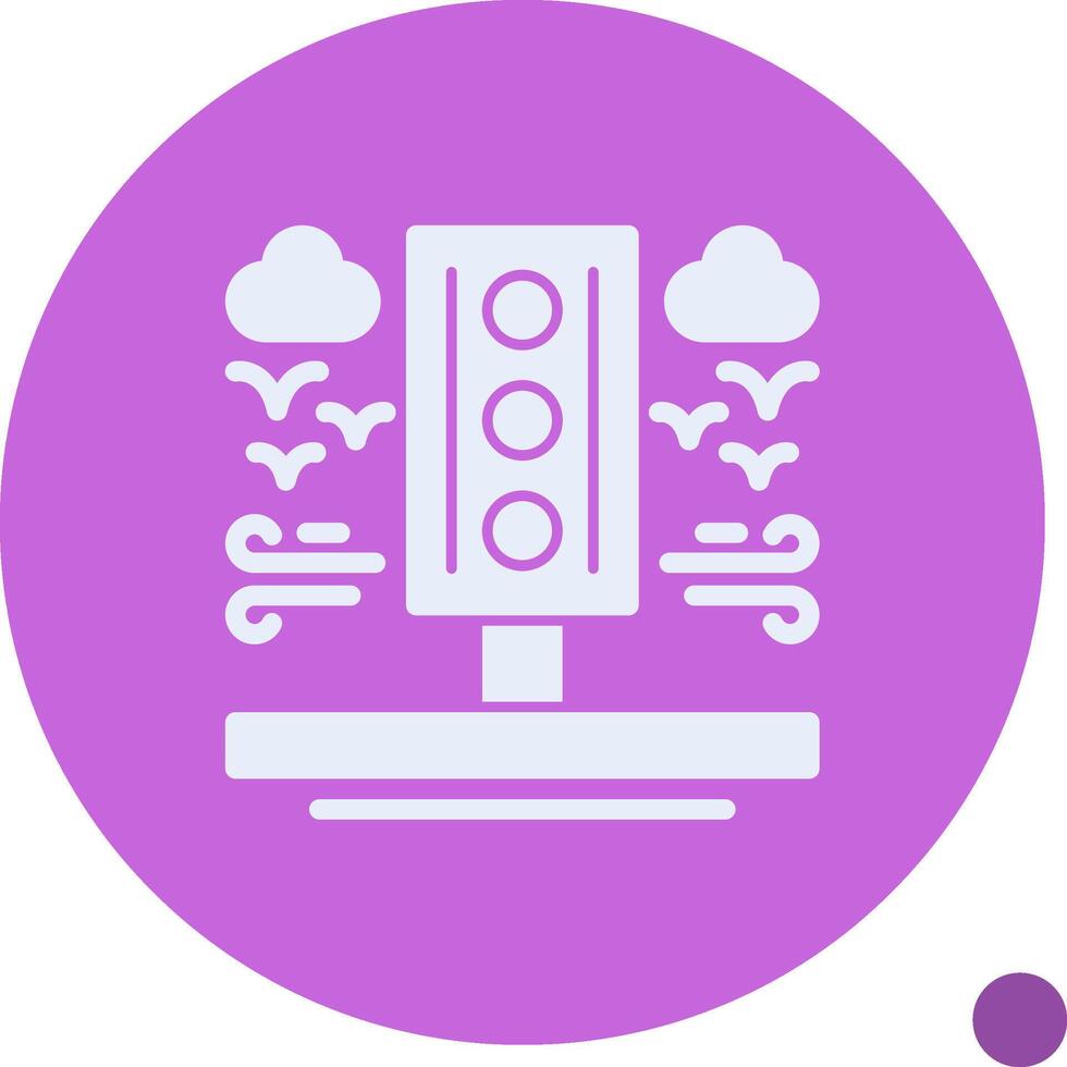 Traffic light Glyph Shadow Icon vector