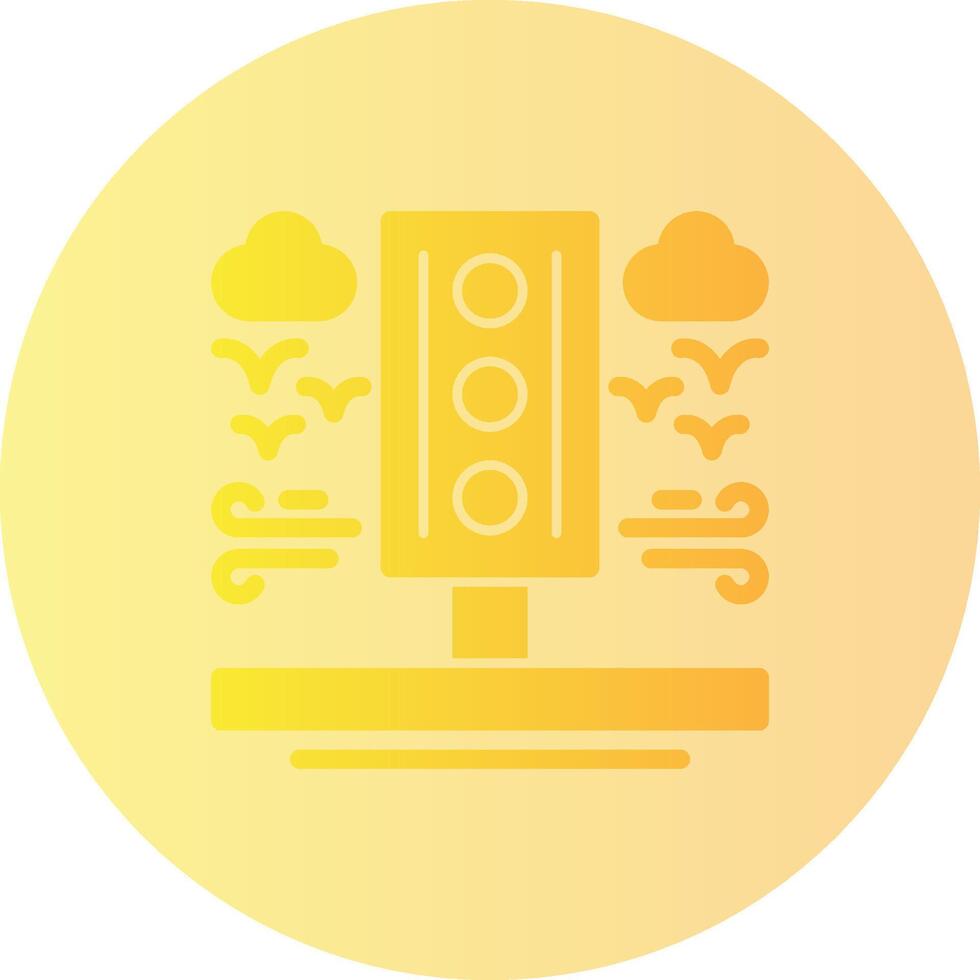 Traffic light Gradient Circle Icon vector