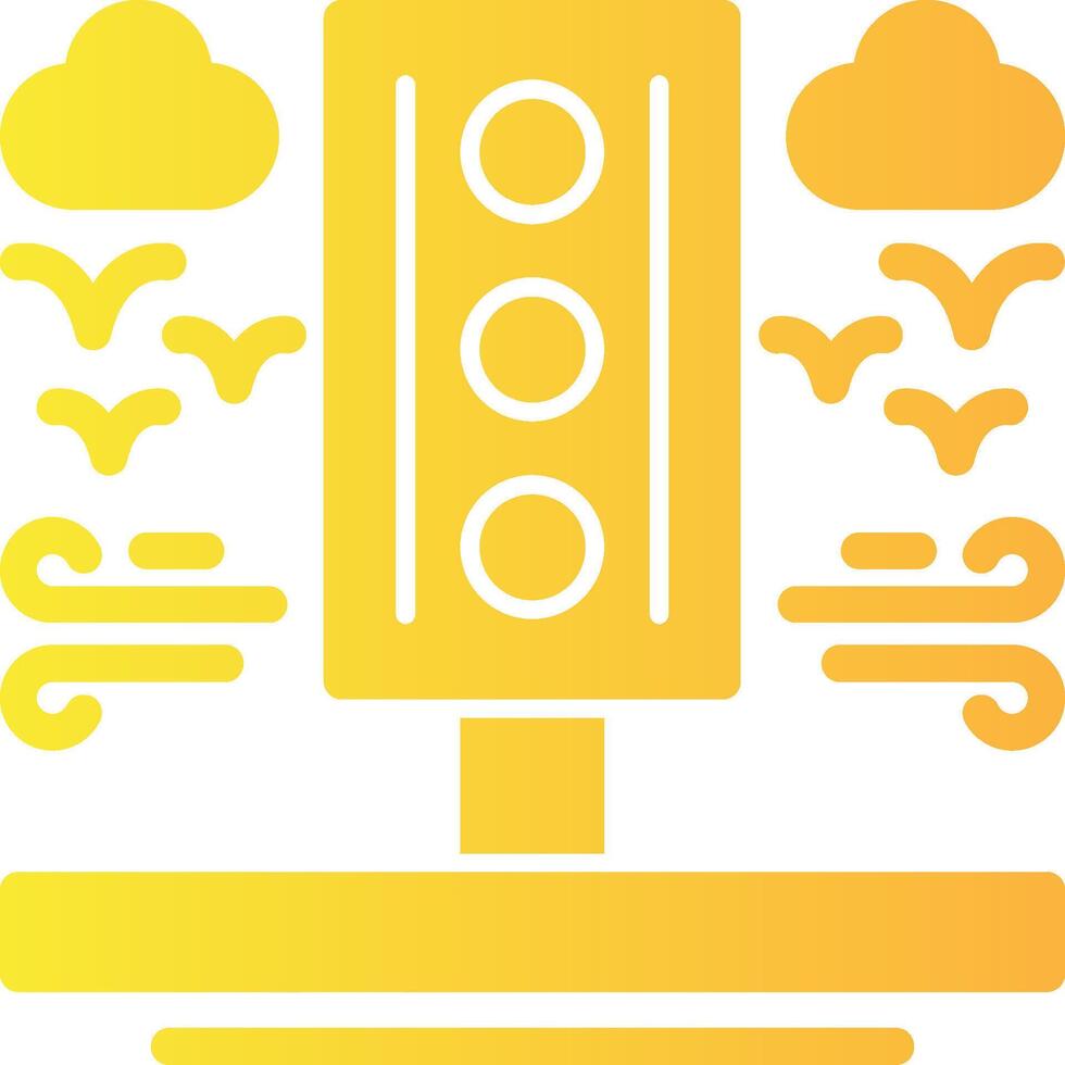 Traffic light Solid Multi Gradient Icon vector